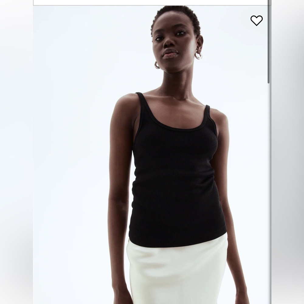H&M Black Ribbed Tank Top - Picture 2 of 4